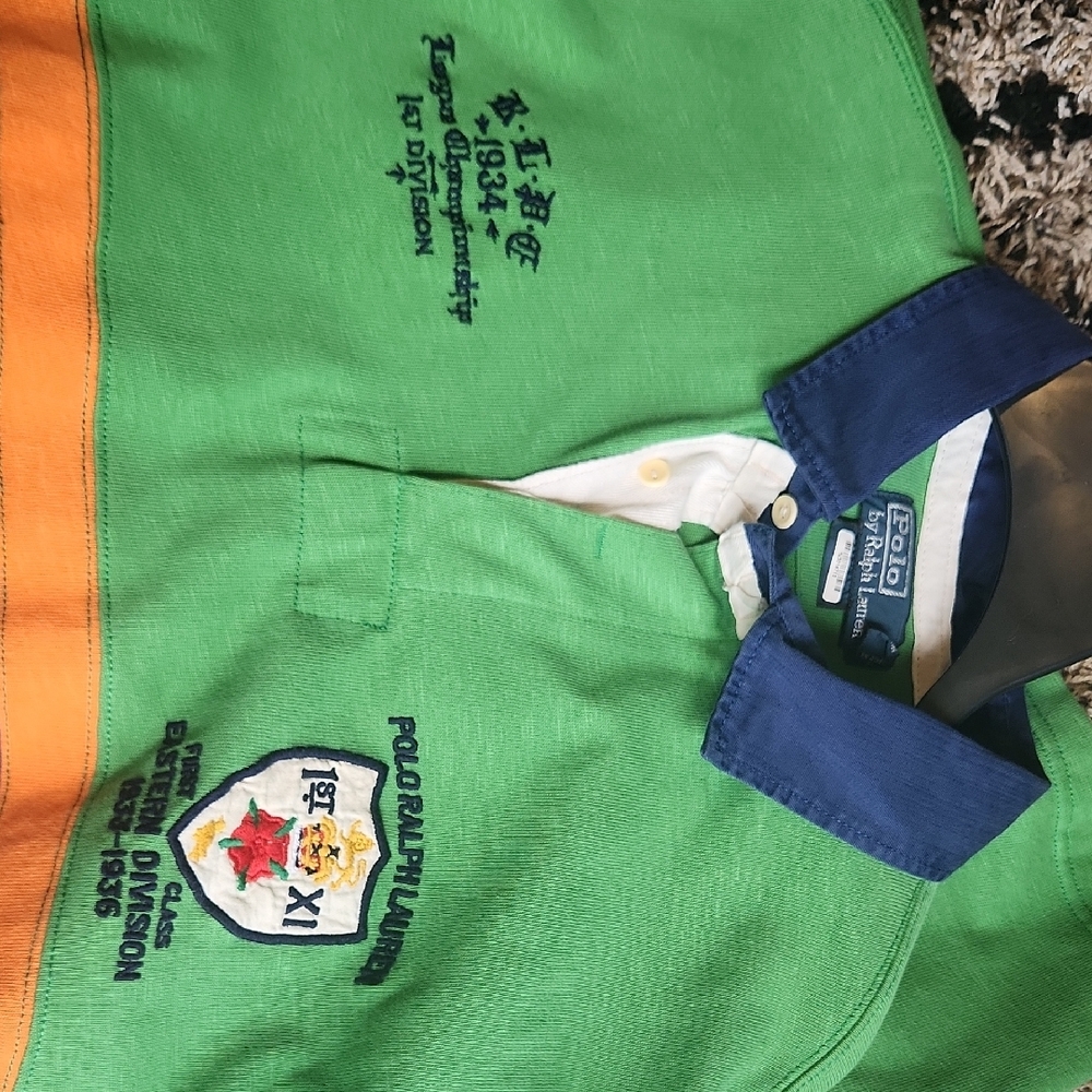 Polo by Ralph Lauren Green and Blue Polo with Emblem - Picture 5 of 5